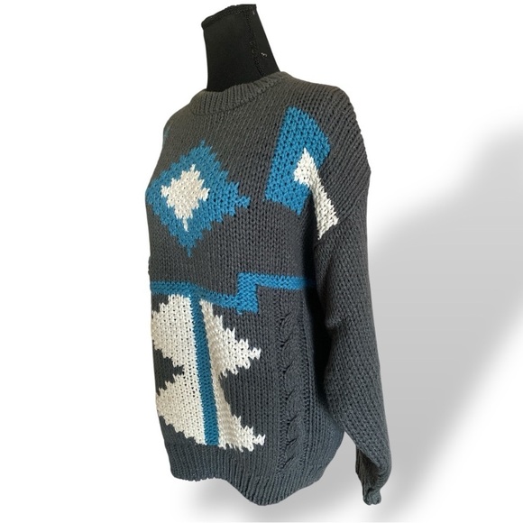 SANTANA CHUNKY KNIT CARDIGAN Crewneck Size Large Acadamia Casual Cabinco… - Picture 8 of 10